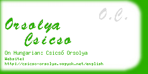 orsolya csicso business card