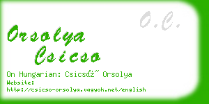 orsolya csicso business card